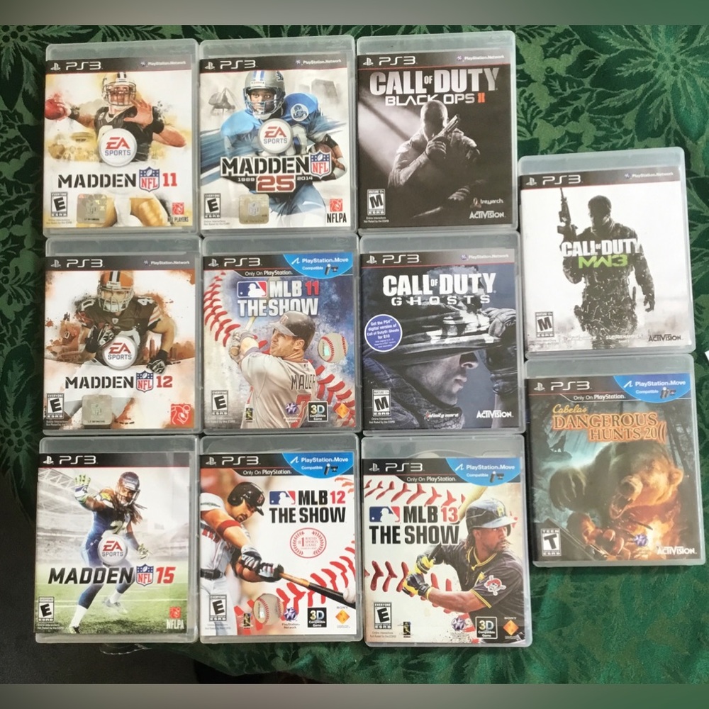 Sony 3 of Game Collection of 11 games in original case all for $55 or $8 each